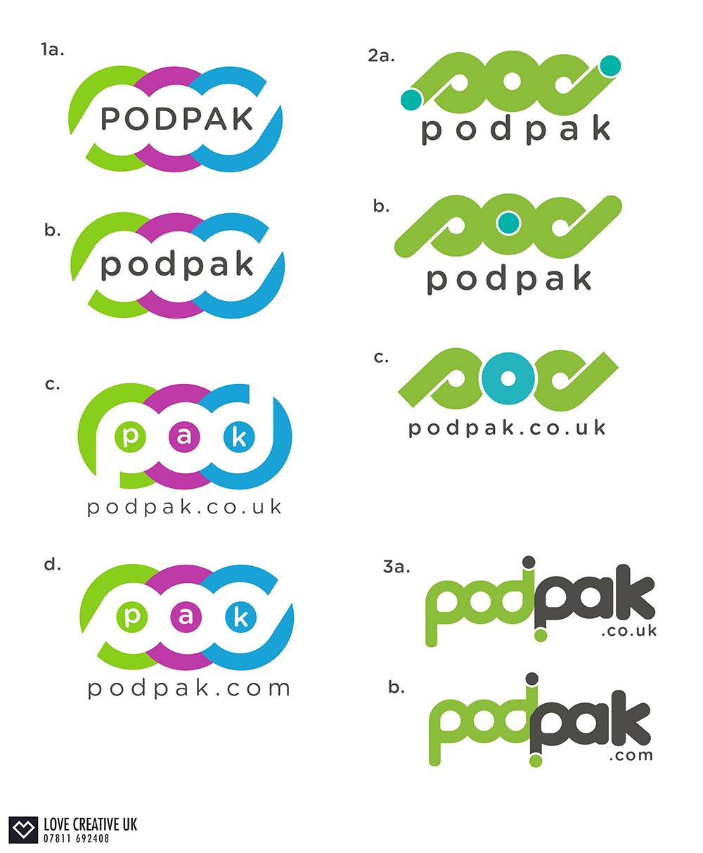 Podpak logo concepts