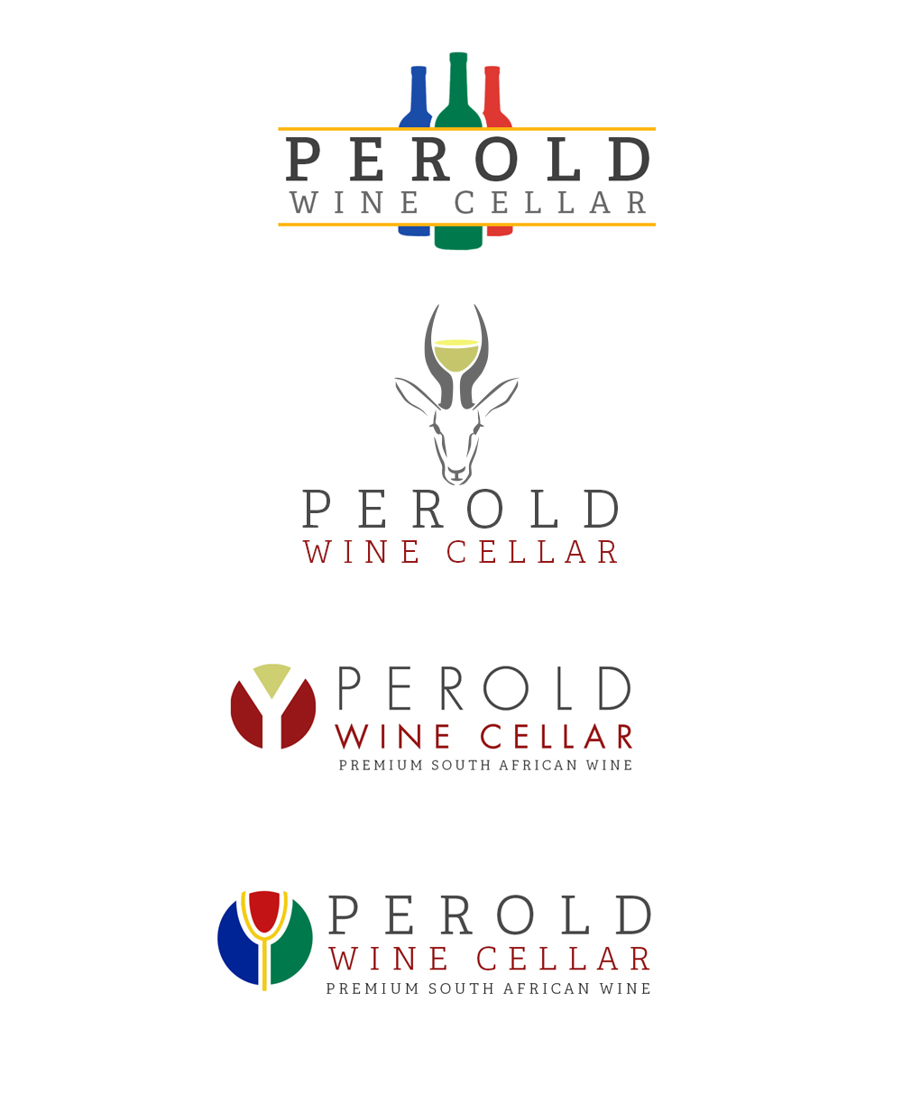 Perold Wine Cellar logo concepts