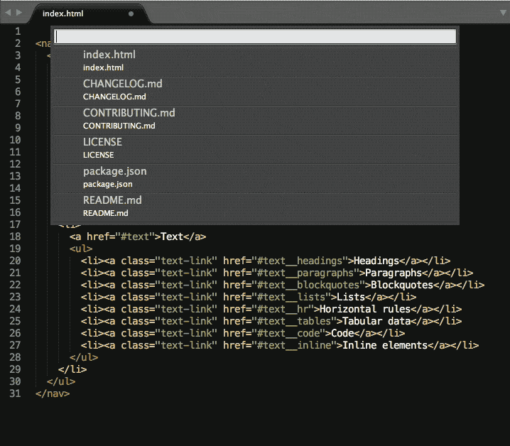 Sublime Text - Fuzzy Search
