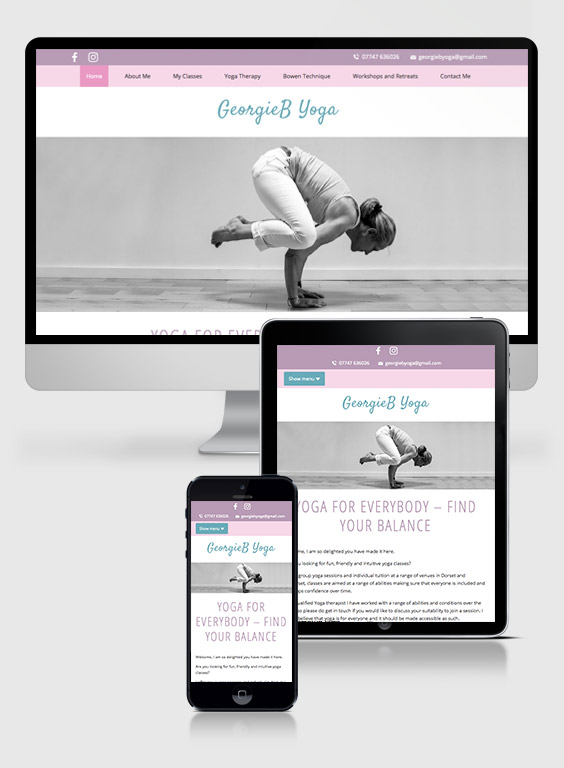 Yoga WordPress Website Design adapts across all devices
