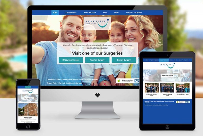 Parkfield Dental website across all devices