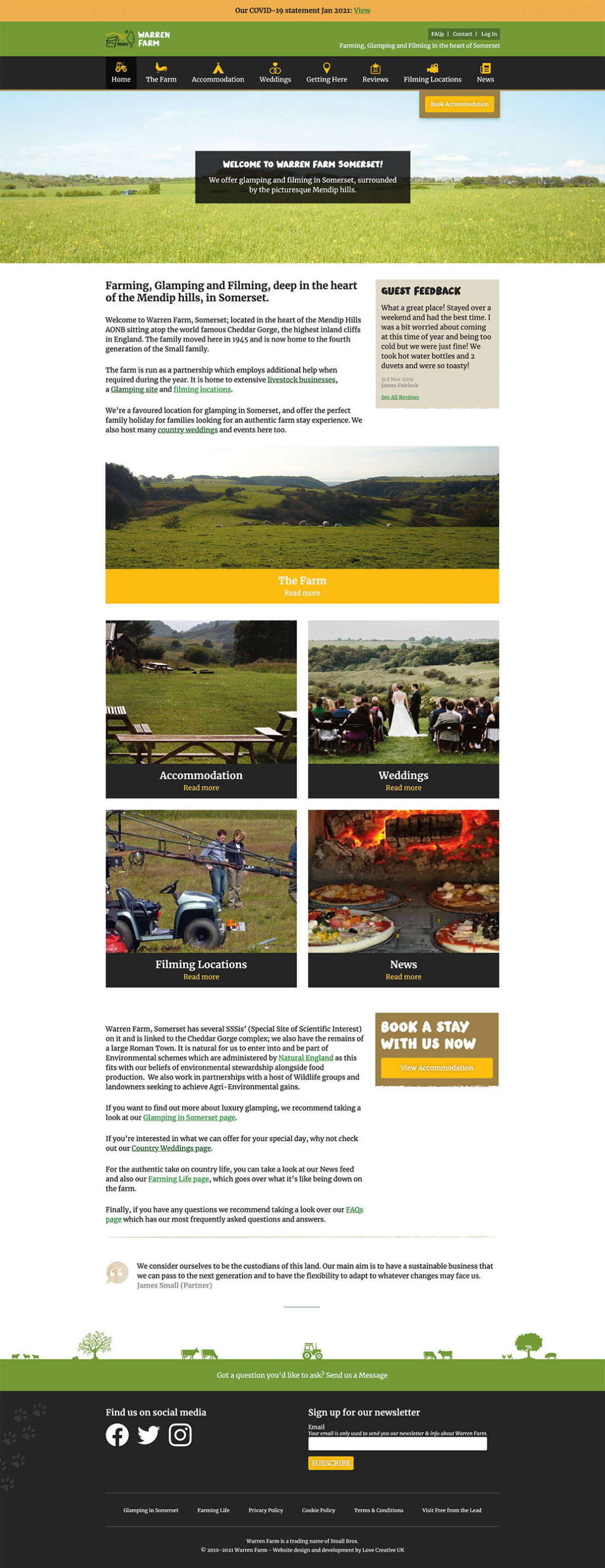eCommerce Glamping Holiday Website