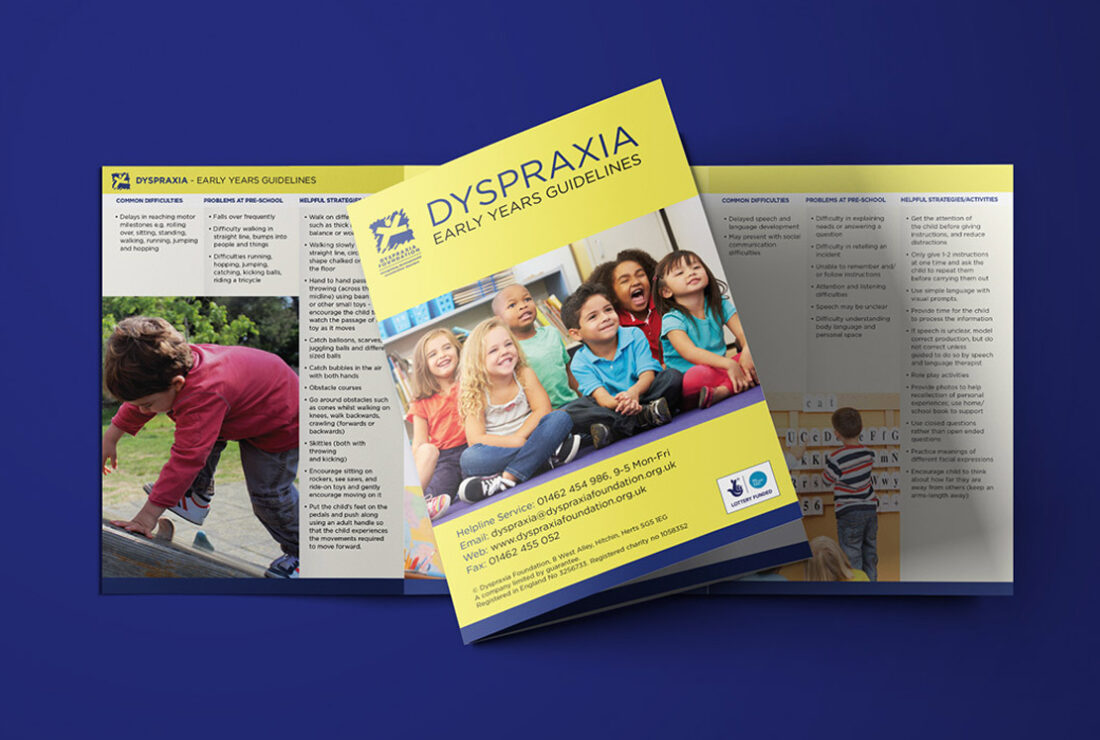 Brochure design for Dyspraxia Foundation