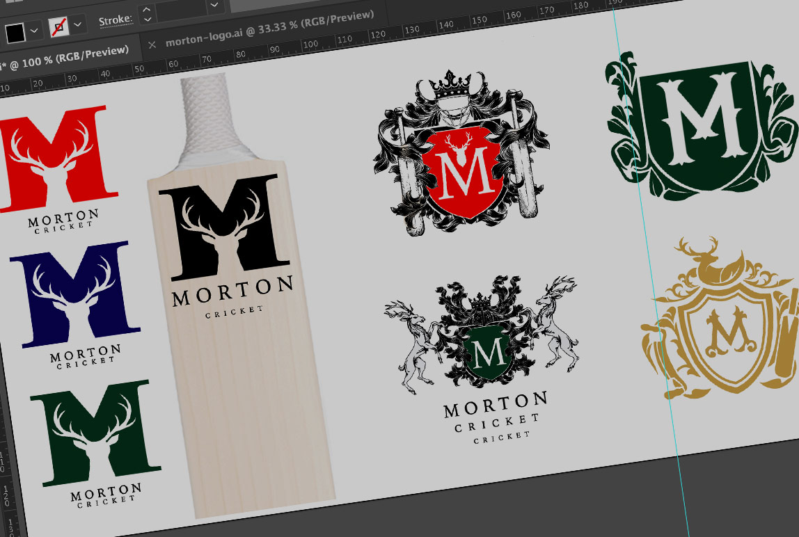 Morton Cricket logo design