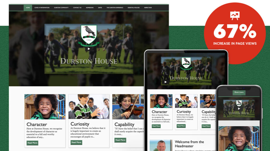 Duston House School Website case study