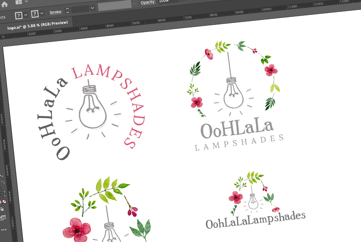 Oohlalalampshades logo concepts