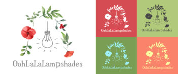 oohlalalampshades Lampshade logo design variations