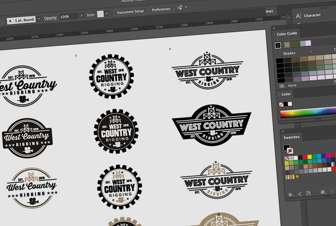 West Country Rigging logo design concepts