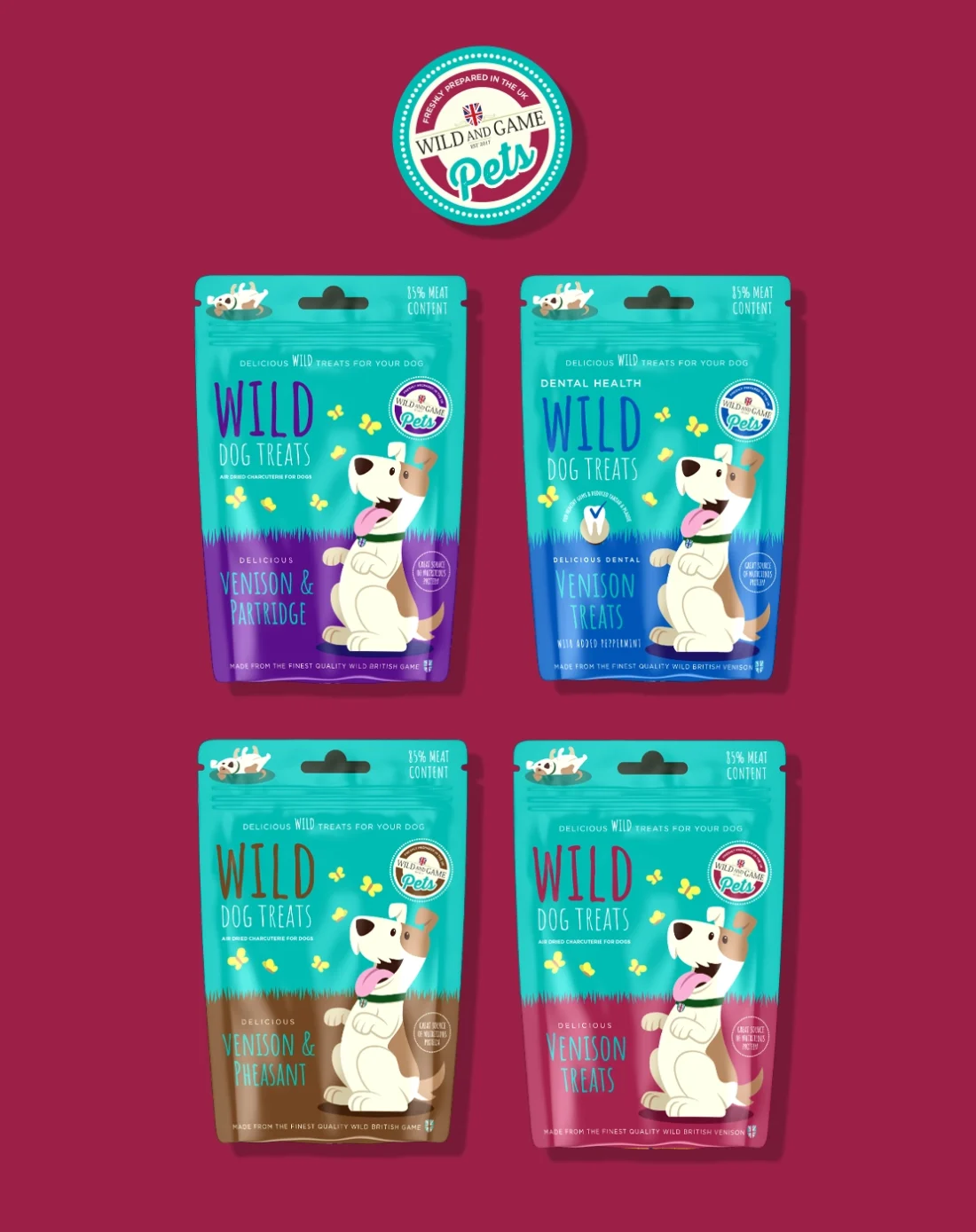 Wild and game pet food packaging design